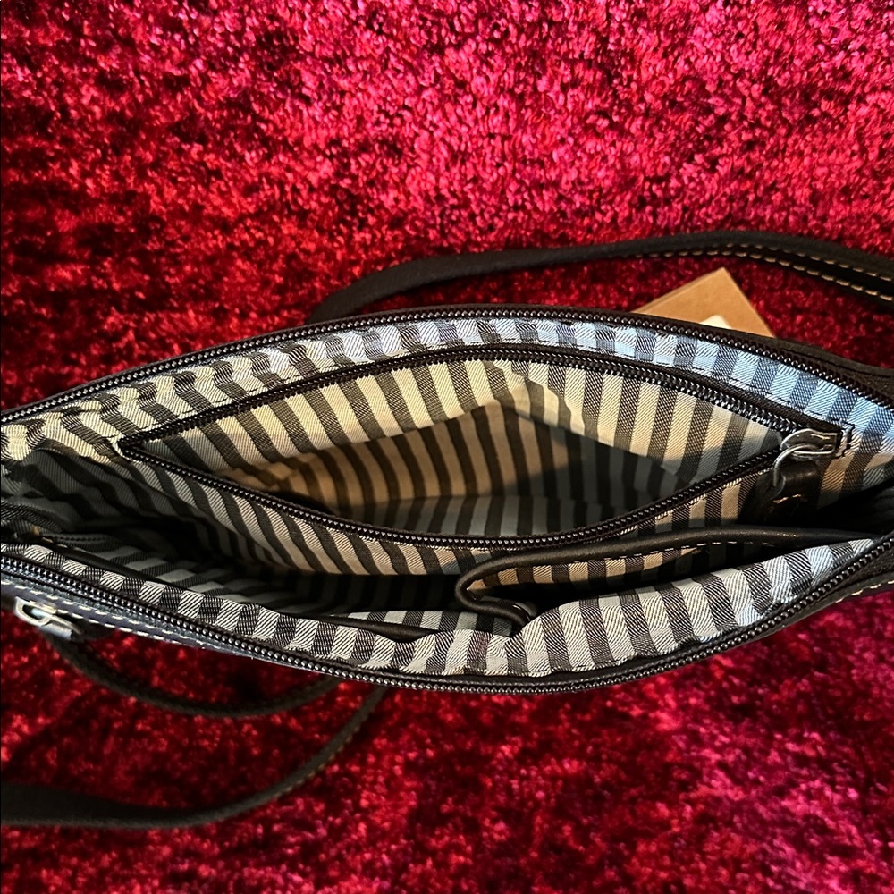Jack George’s Voyager Black LE Mini City Leather Crossbody Purse w Tag. Perfect - Picture 6 of 8